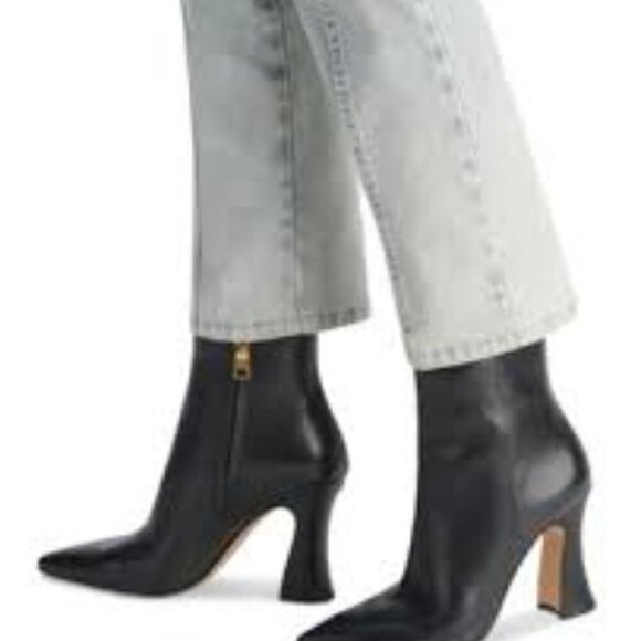 Coach Cece Carter Point Toe Leather Bootie Women Size 9 - Picture 1 of 10